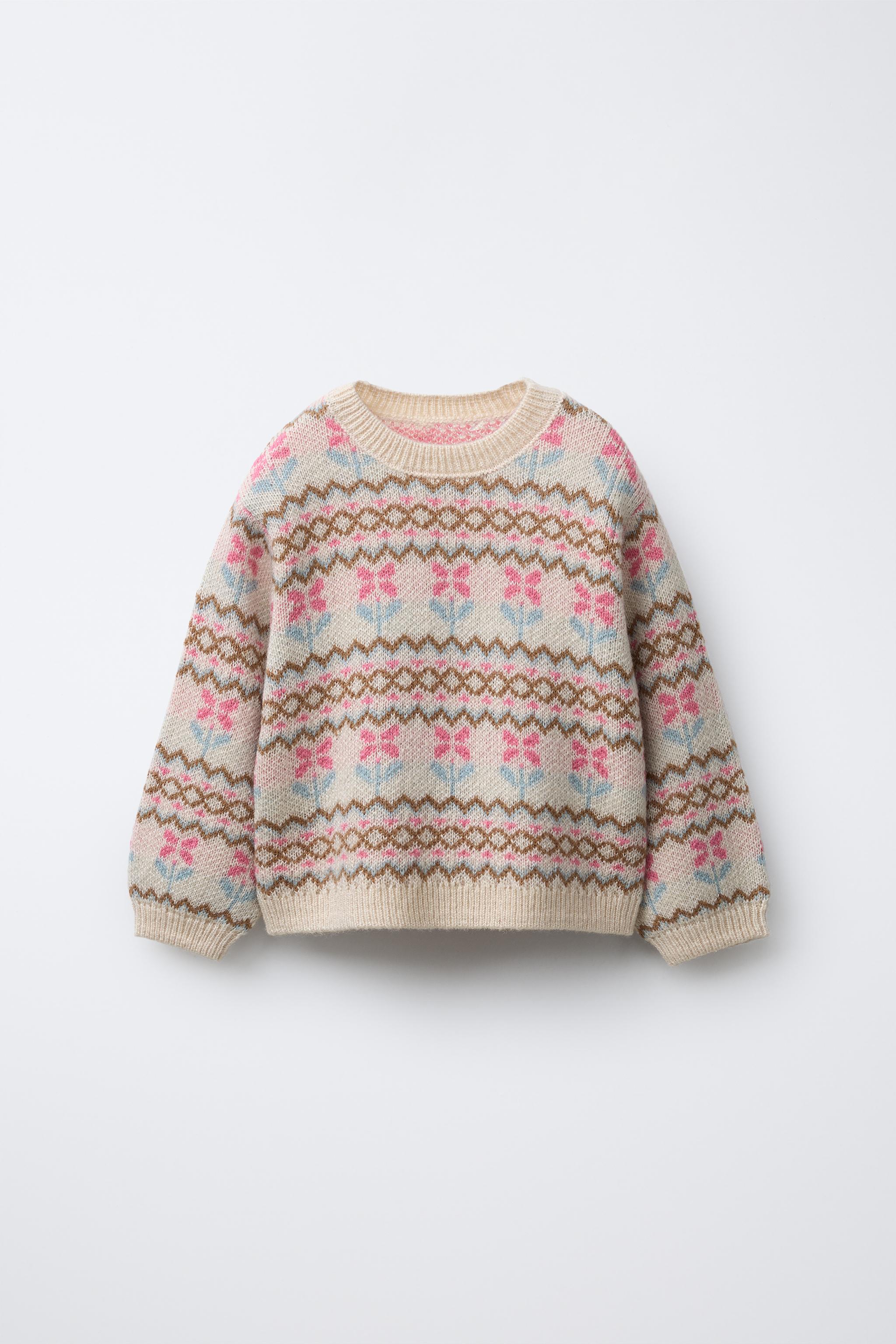 JACQUARD KNIT SWEATER WITH WOOL
